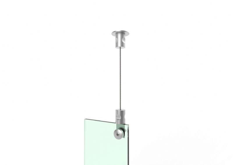 Deckenhänger mit Schildadapter und 2 m Drahtseil - Foppa AG