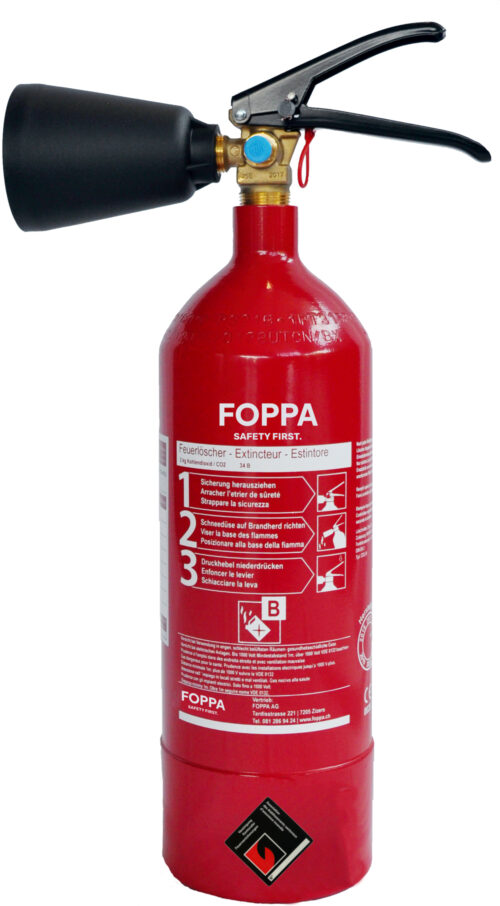Handfeuerlöscher Kohlendioxid FOPPA CO2-5A