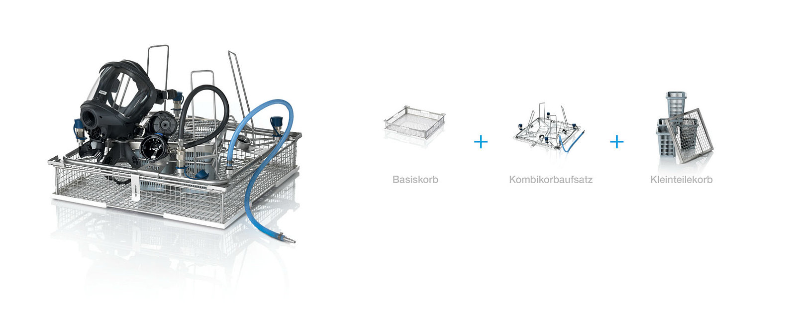 Kombikorbaufsatz für AS-Masken+Lungenautomaten MEIKO