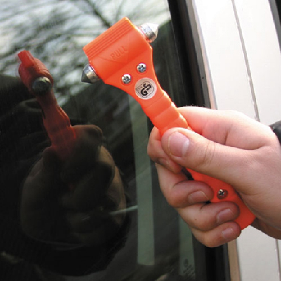 Notfallhammer Safety-Hammer mit integriertem Gurtschneider - Foppa AG