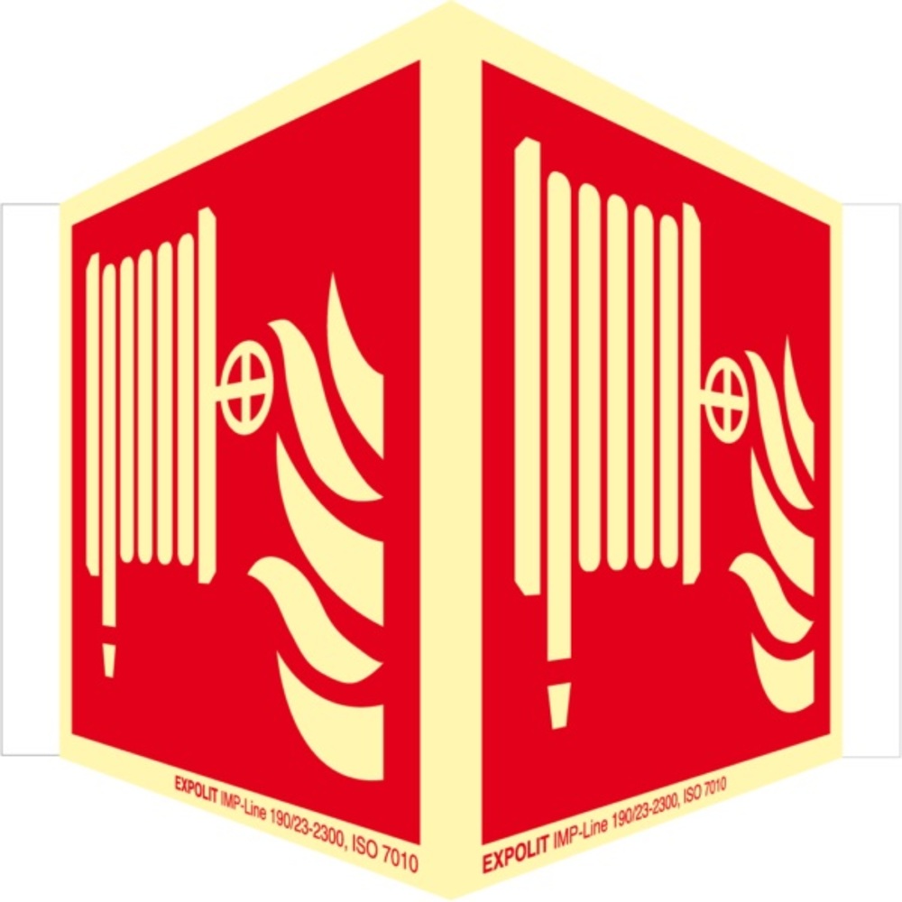 Brandschutzschilder als ALU-Winkelschild - Nachleuchtend 190 mcd