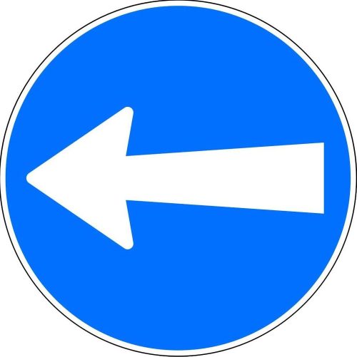 Fahrtrichtung links 60 Scotchlite HIP