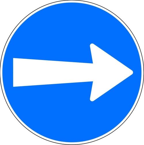 Fahrtrichtung rechts 60 Scotchlite HIP