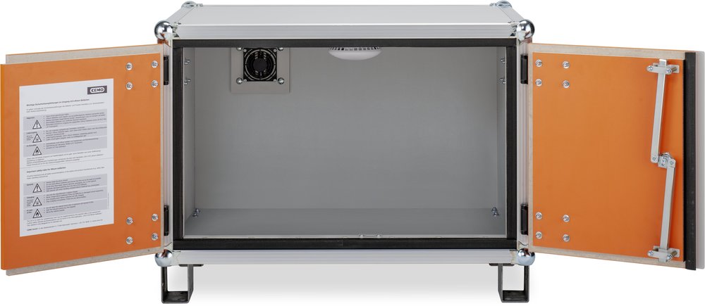 Akku-Lagerschrank CEMO lockEX - 8/5 mit Stellfüssen