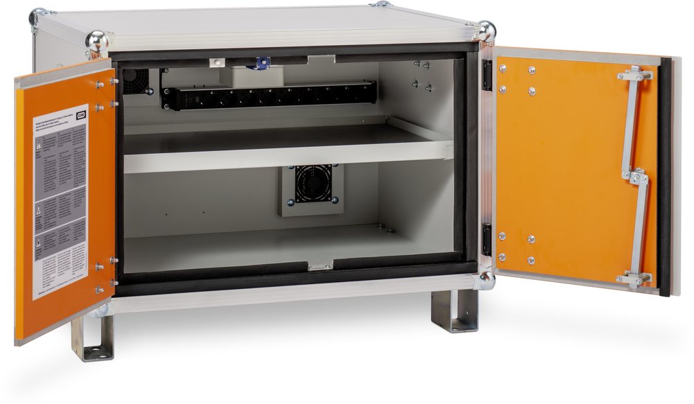 Akku-Lagerschrank mit Ladefunktion CEMO lockEX - 8/5 mit Stellfüssen
